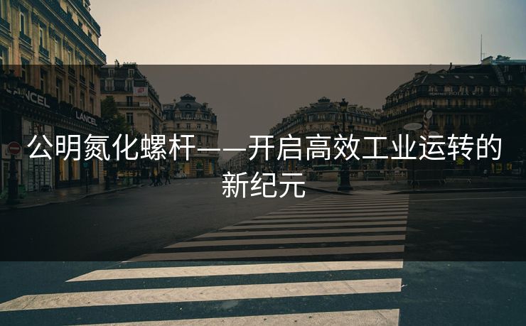 公明氮化螺杆——开启高效工业运转的新纪元